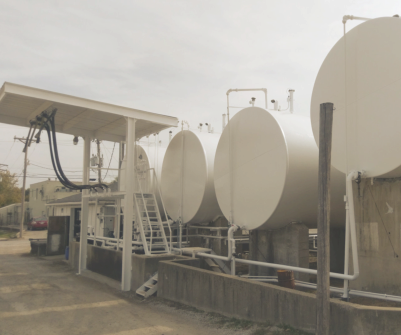 Loading rack and storage tanks 