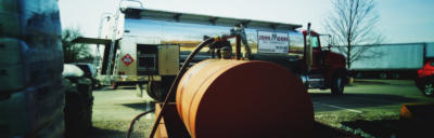 Delivery Truck Delivering Fuel